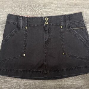 Old Navy Brown denim Mini Skirt with Front Pockets